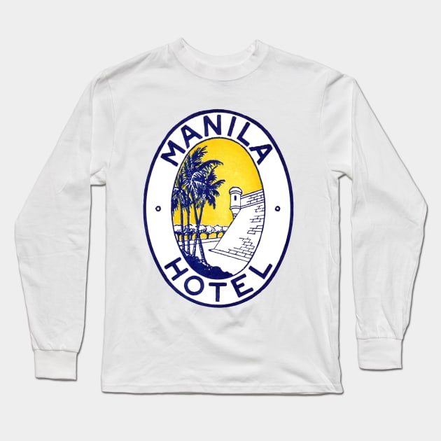 1925 Manila Hotel Long Sleeve T-Shirt by historicimage